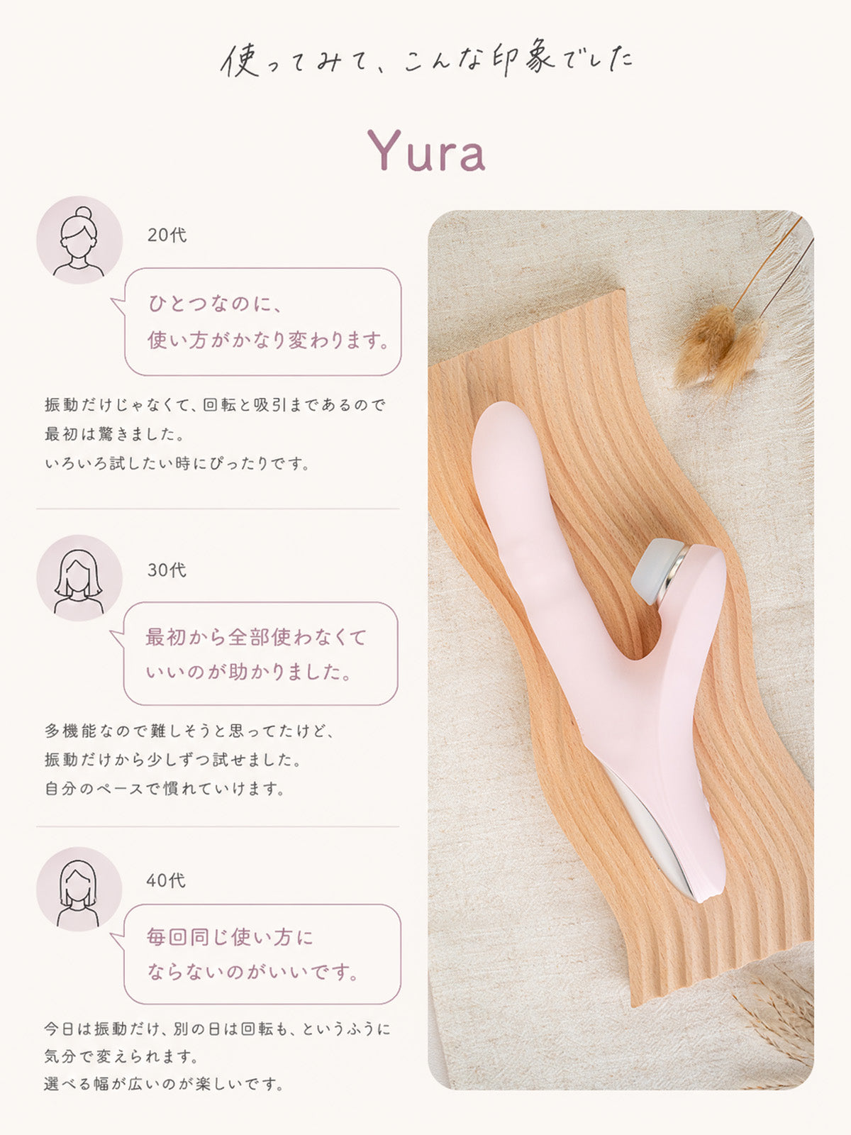 YORIA ユラ 使用感イメージ